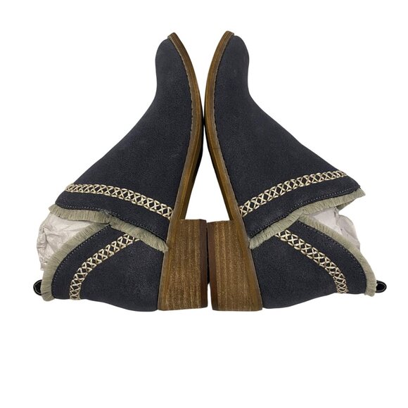 Mi.im Bethany Blue Gray Leather Ankle Booties‎ NWOB Size 7 - Picture 2 of 9